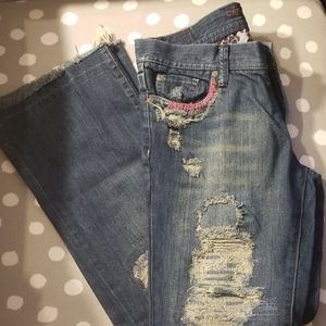 Women's American Eagle distressed bootcut jeans s